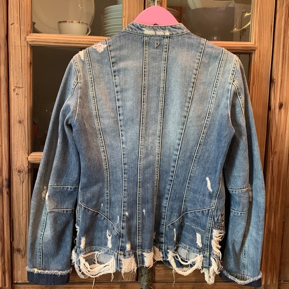 Dondup distressed denim jacket size M - Picture 2 of 11